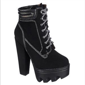 Wild Diva Shoes - The Taryn, Lace Up Bootie Wild Diva Shoes - The Taryn, Lace Up Bootie